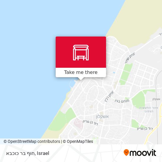 חוף בר כוכבא map