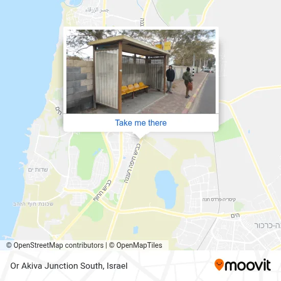 Or Akiva Junction South map