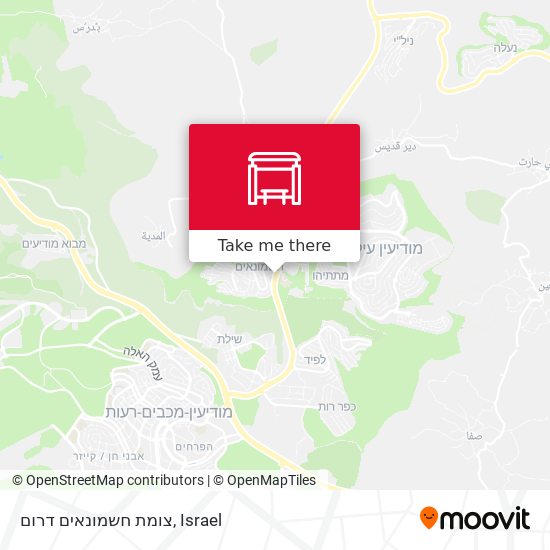 צומת חשמונאים דרום map