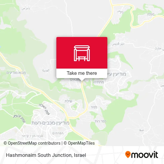 Hashmonaim South Junction map