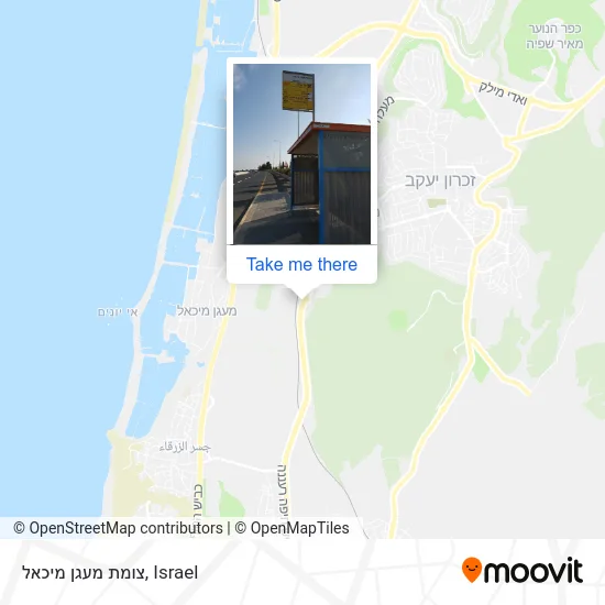 Карта צומת מעגן מיכאל