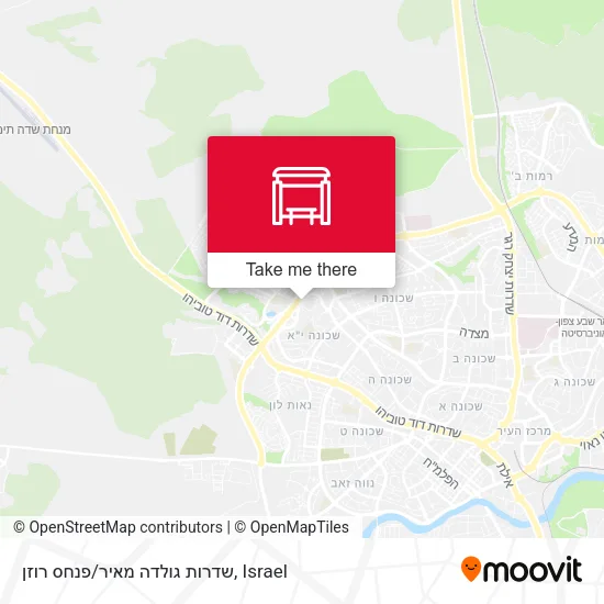 Карта שדרות גולדה מאיר/פנחס רוזן