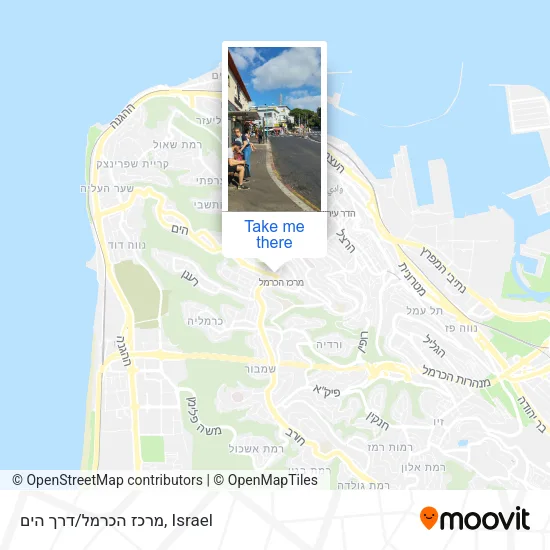 Карта מרכז הכרמל/דרך הים
