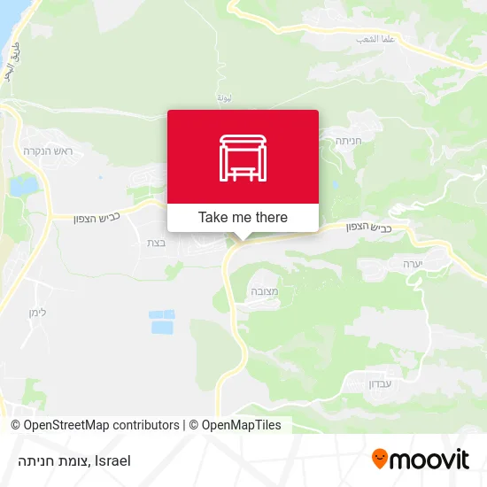 Карта צומת חניתה