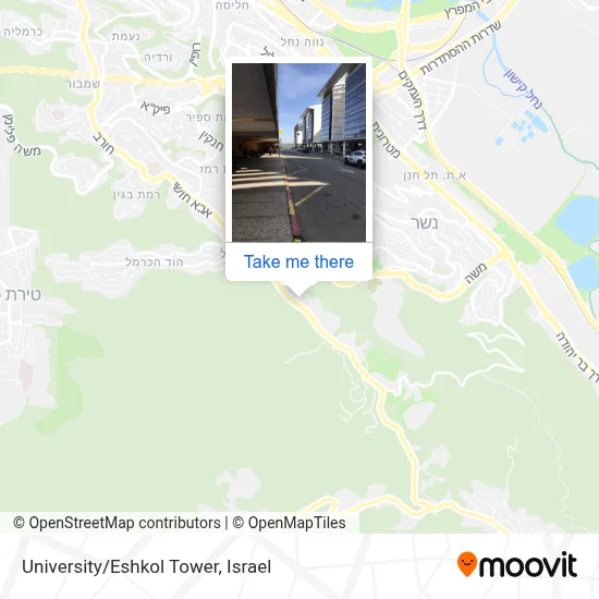 University/Eshkol Tower map