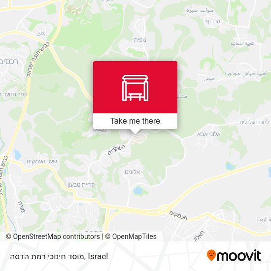 מוסד חינוכי רמת הדסה map