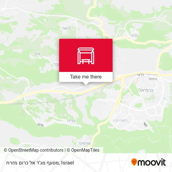 Карта מסעף מג'ד אל כרום מזרח