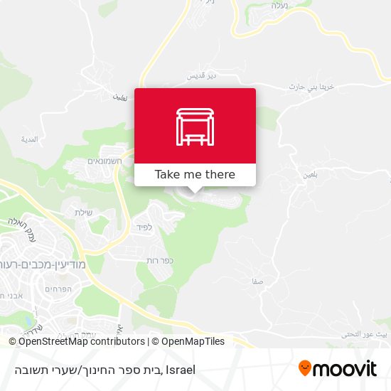 בית ספר החינוך/שערי תשובה map