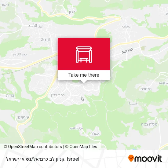 Карта קניון לב כרמיאל/נשיאי ישראל