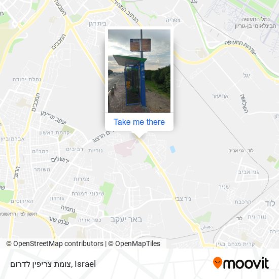 צומת צריפין לדרום map