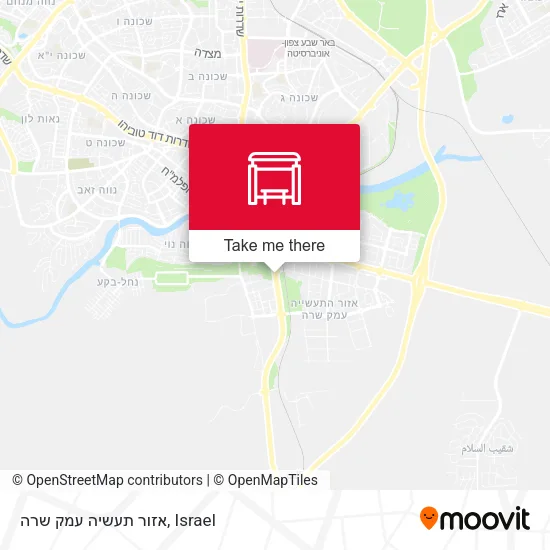 Карта אזור תעשיה עמק שרה