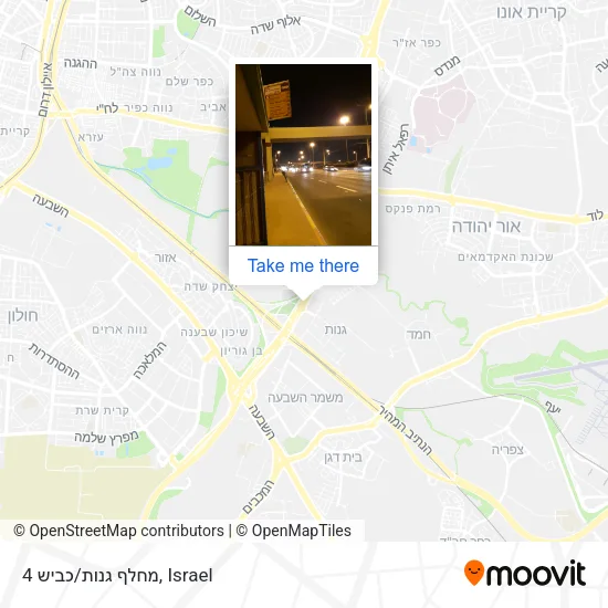 מחלף גנות/כביש 4 map