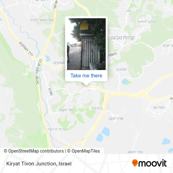 Kiryat Tivon Junction map