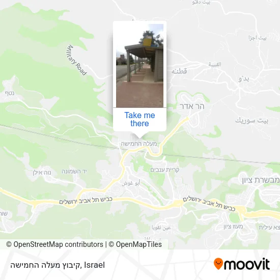 קיבוץ מעלה החמישה map