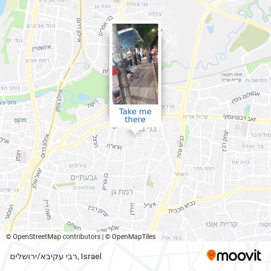 רבי עקיבא/ירושלים map