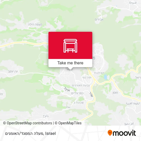 Карта מעלה המסגד/האומנים
