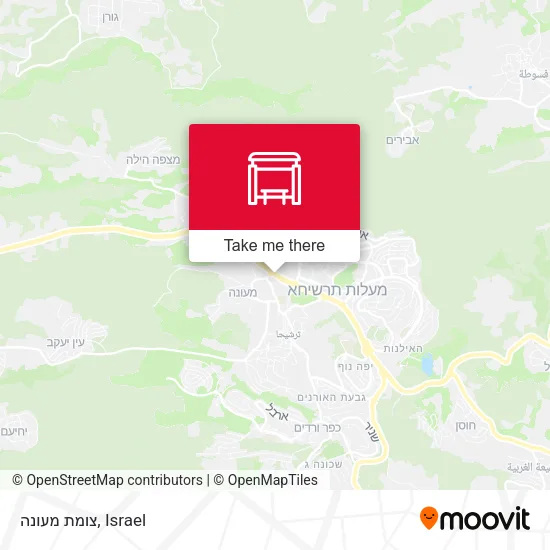 Карта צומת מעונה