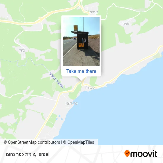 Карта צומת כפר נחום