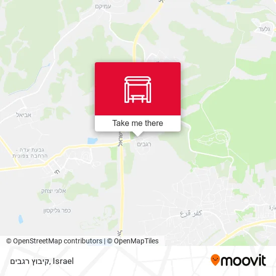 Карта קיבוץ רגבים