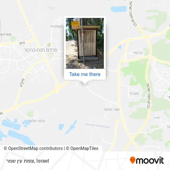 Карта צומת עין שמר