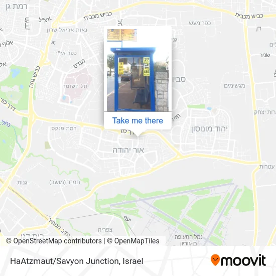 HaAtzmaut/Savyon Junction map