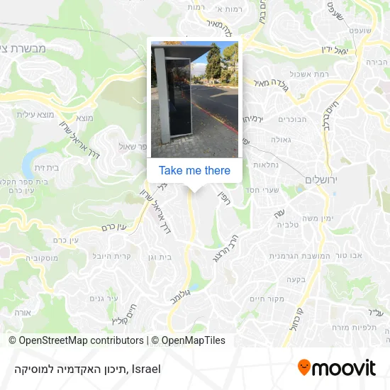 Карта תיכון האקדמיה למוסיקה