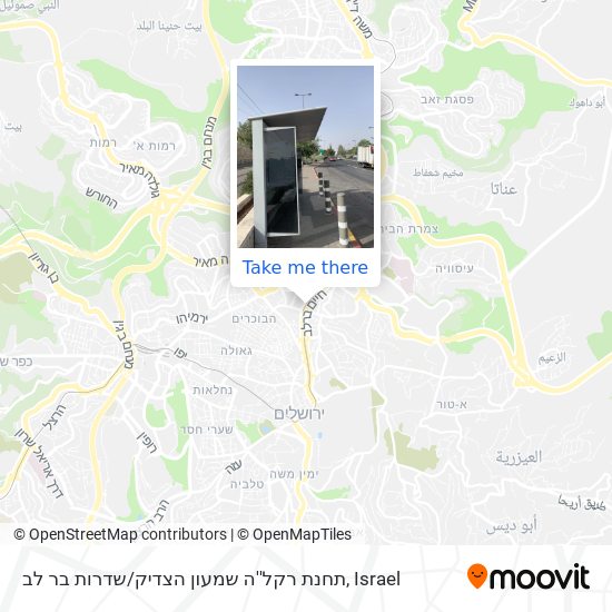 Карта תחנת רקל''ה שמעון הצדיק / שדרות בר לב