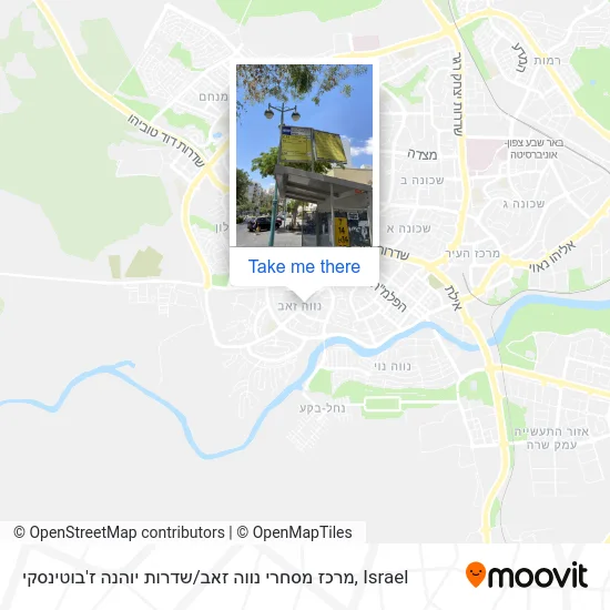 Карта מרכז מסחרי נווה זאב / שדרות יוהנה ז'בוטינסקי