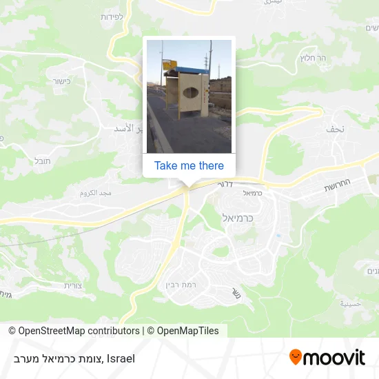 Карта צומת כרמיאל מערב