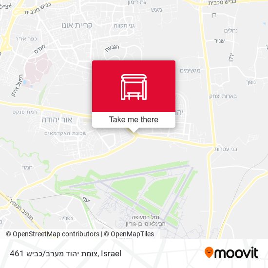 צומת יהוד מערב/כביש 461 map