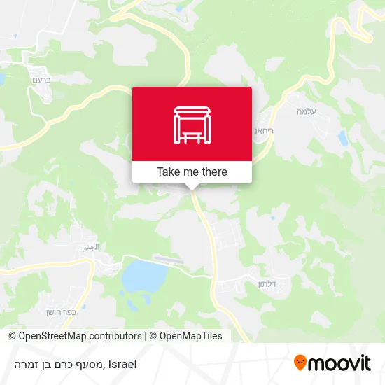 Карта מסעף כרם בן זמרה