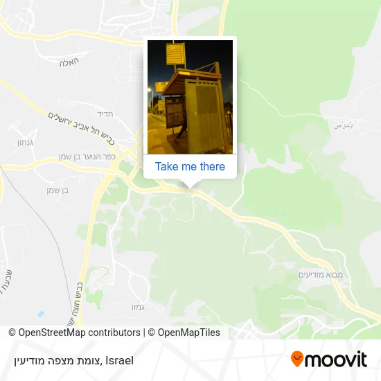 Карта צומת מצפה מודיעין
