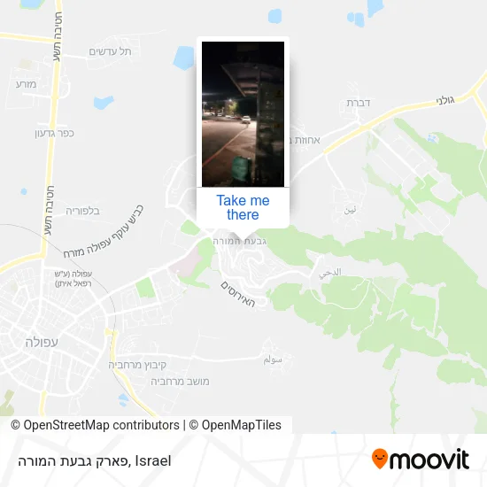 Карта פארק גבעת המורה