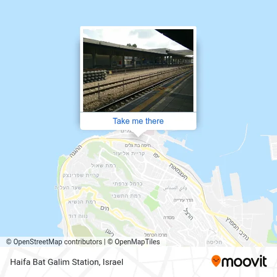 Haifa Bat Galim Station map