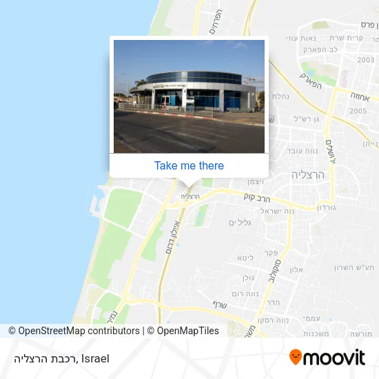 Карта רכבת הרצליה