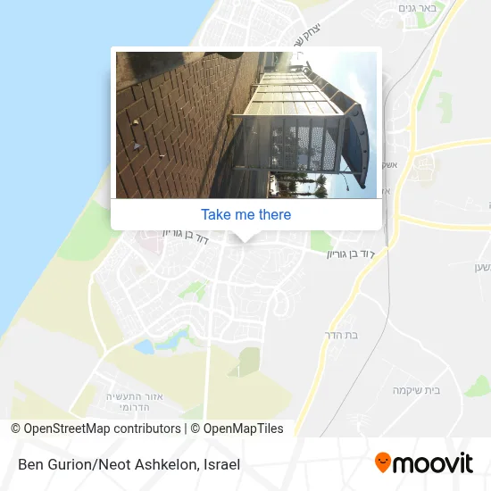 Ben Gurion/Neot Ashkelon map