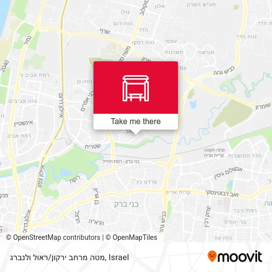 Карта מטה מרחב ירקון/ראול ולנברג