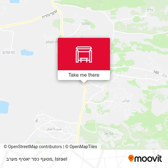 Карта מסעף כפר יאסיף מערב