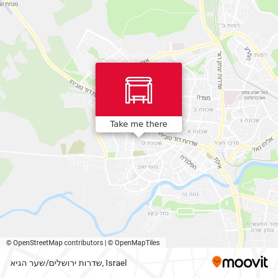Карта שדרות ירושלים/שער הגיא