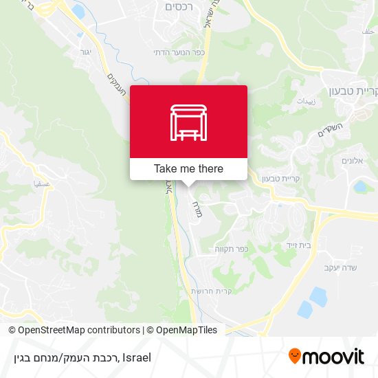 רכבת העמק/מנחם בגין map