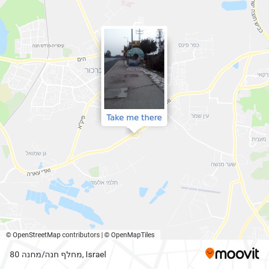 מחלף חנה/מחנה 80 map