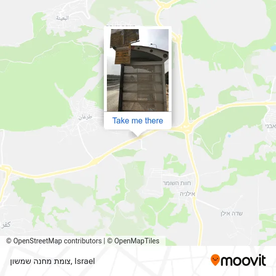 Карта צומת מחנה שמשון