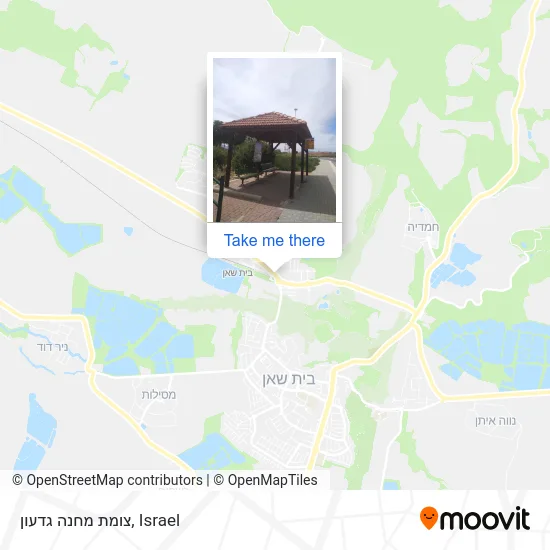 Карта צומת מחנה גדעון