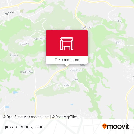 Карта צומת מחנה צלמון