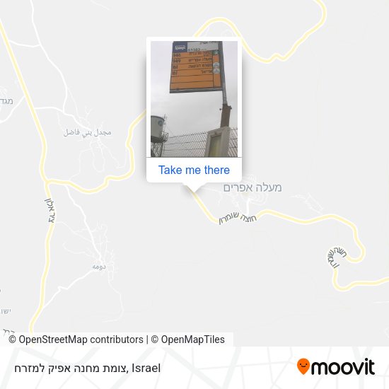צומת מחנה אפיק למזרח map