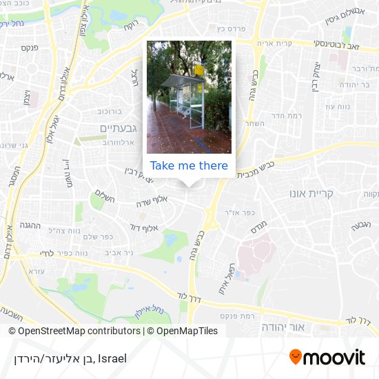 בן אליעזר/הירדן map
