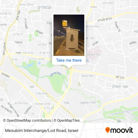 Mesubim Interchange/Lod Road map