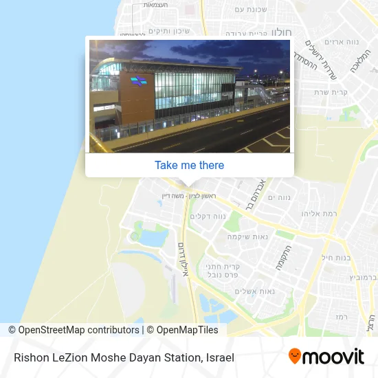 Rishon LeZion Moshe Dayan Station map