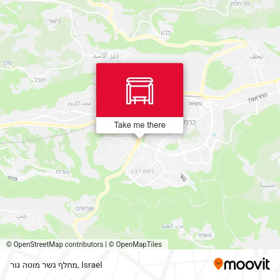 Карта מחלף גשר מוטה גור