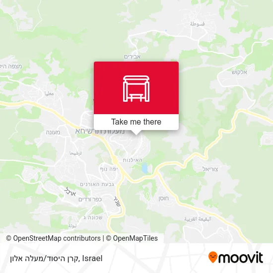 Карта קרן היסוד/מעלה אלון